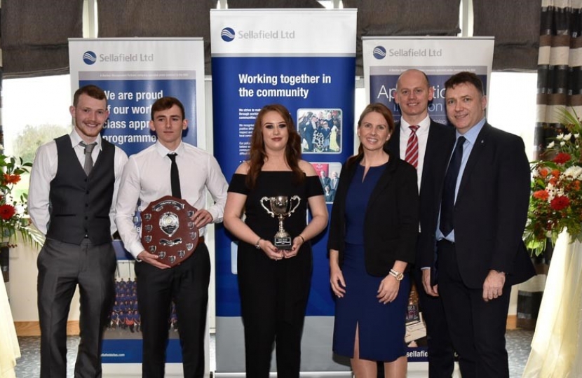 Sellafield Apprenticeship awards ceremony at Whitehaven Golf Club 