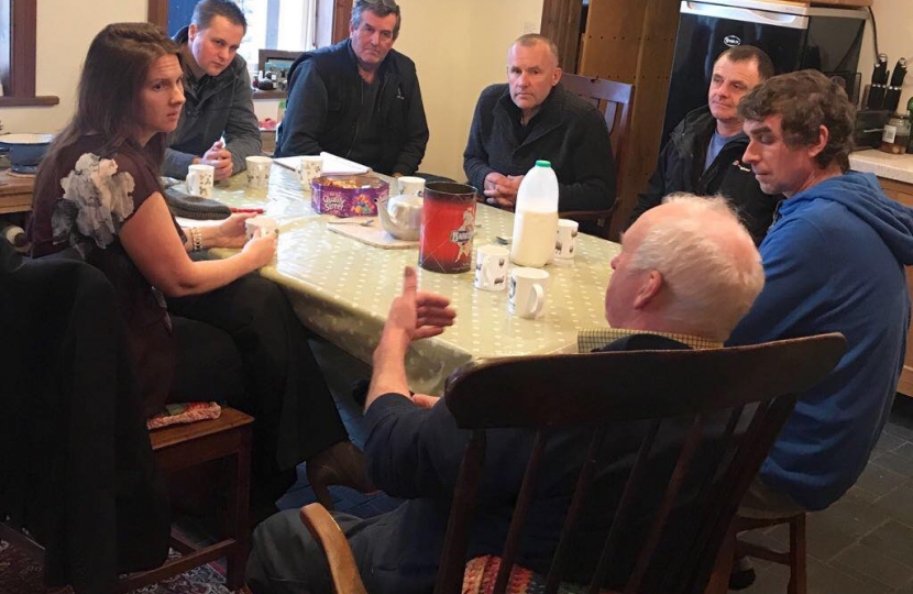 Trudy meets with local hill farmers 