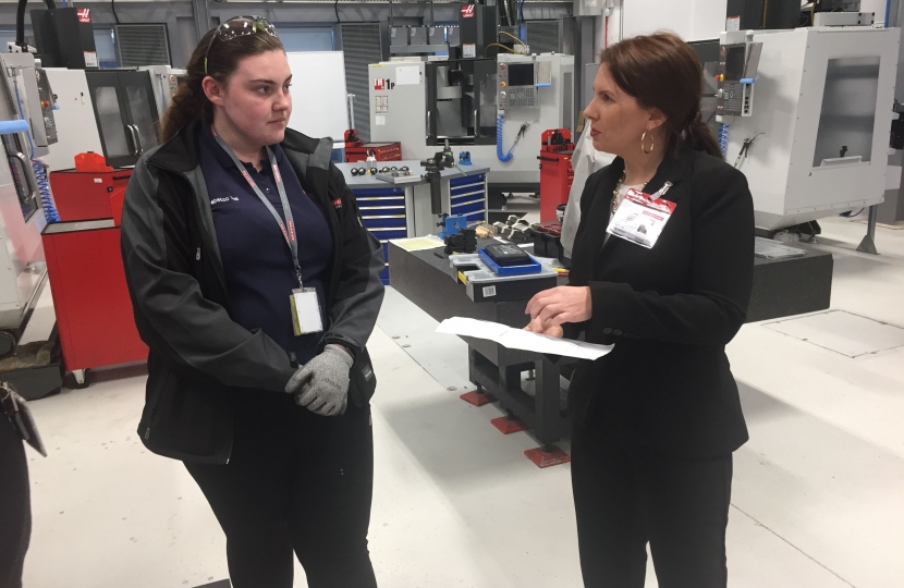 Trudy meets apprentices at BAE Systems 