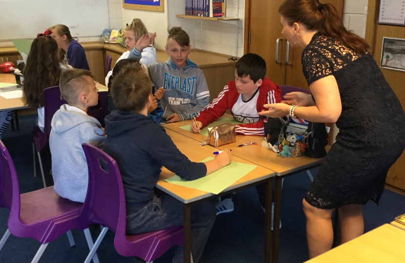 School children debate community issues with Copeland’s MP during politics lesson