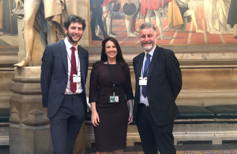 Trudy Harrison MP with Muncaster Castle director, Peter Frost-Pennington and Son Ewan 