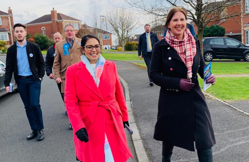 Priti Patel and Trudy Harrison