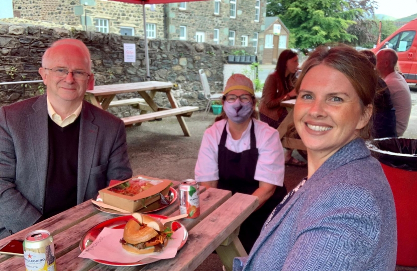 Trudy Harrison MP with Kat Hale of Kat's Kitchen, Keswick