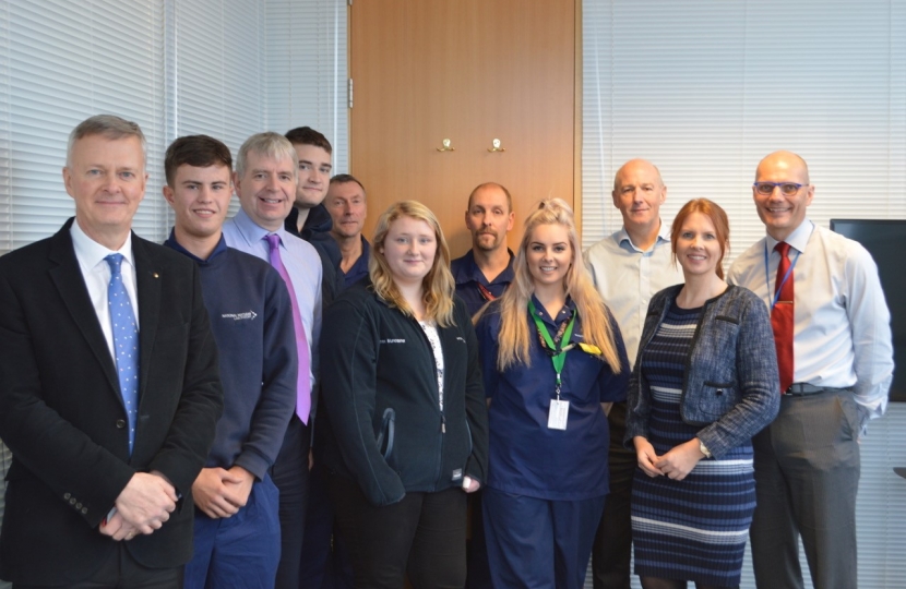 Trudy Harrison MP meets with apprentices at NNL flagship research unit in 2017