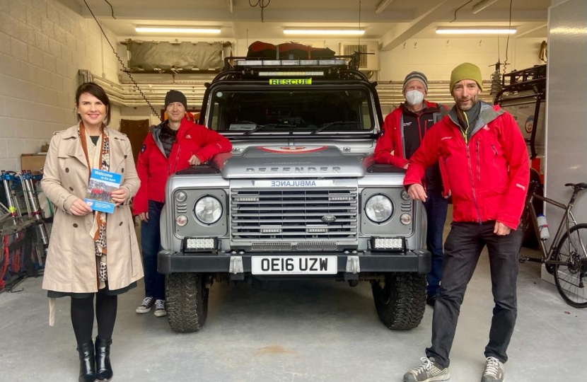 Trudy with Keswick Mountain Rescue Team