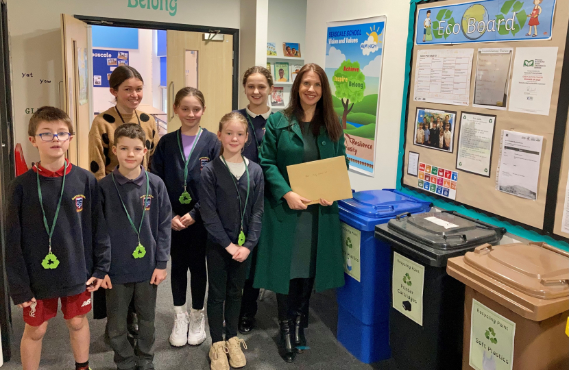 Trudy Harrison and Seascale School's Eco Council