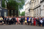 Trudy Harrison MP with Whitehaven Academy assistant head Tim Bradbury at No 10 event celenbrating teachers