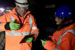 Planning manager Adrian Brookes with Trudy Harrison MP