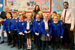 Trudy Harrison MP with pupils from Distington Community School