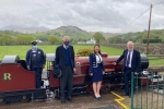 Trudy Harrison MP at the Ravenglass and Eskdale Railway, with VisitBritain Chairman Lord Patrick McLaughlin and Peter Hensman from the railway