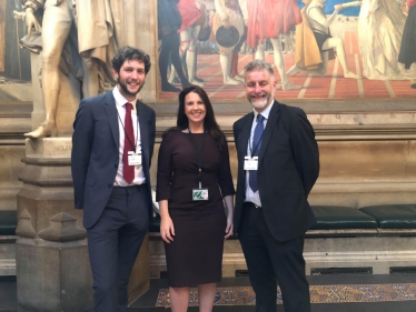 Trudy Harrison MP with Muncaster Castle director, Peter Frost-Pennington and Son Ewan 