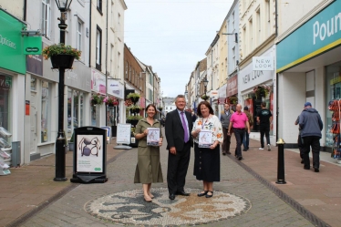 Trudy Harrison MP, Mayor Mike Starkie and Pat Graham, Chief Executive of Copeland Council