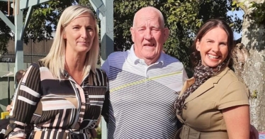 Jenny Brumby, Joe Cosgrove and Trudy Harrison MP at the opening of the garden