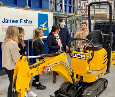 Trudy with James Fisher Nuclear apprentices